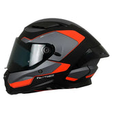 Casco Spartan Panther Sv Gale Negro Mate Gris Rojo